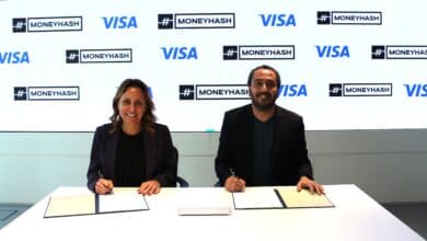 Leila Serhan (Visa’s Senior Vice President and Group Country Manager for North Africa, Levant and Pakistan region - Left) - Nader Abdelrazik (MoneyHash Cofounder & CEO, Right)