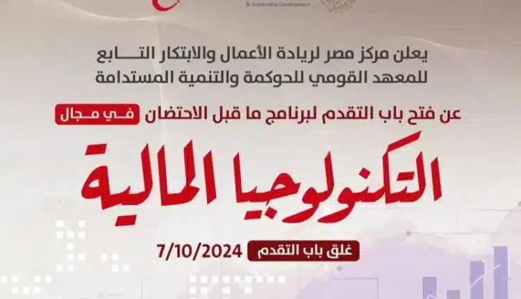 Egypt Entrepreneurship Center Opens Applications for Pre-Incubation Program in Fintech